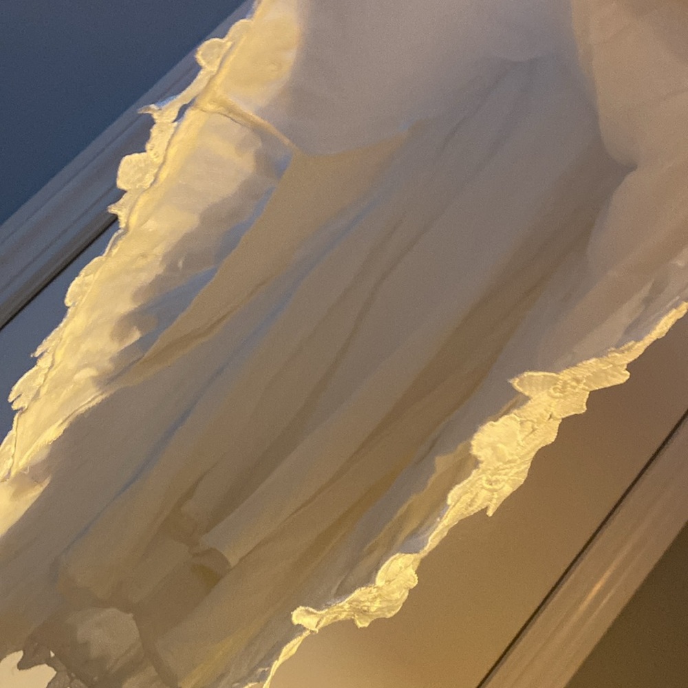 All White Lacey lined Dress - Picture 5 of 11